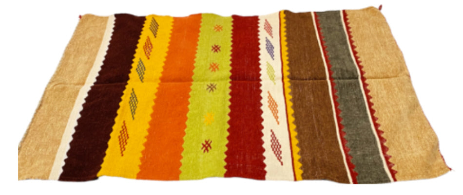Bunter marokkanischer Kelim-Teppich 100 x 150 cm