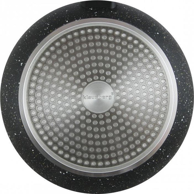 Klausberg - poêle à frire avec couvercle - Revêtement marbre - Tous feux