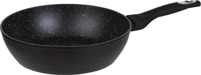 Klausberg 7244 – Set de 12 casseroles et poêles – Revêtement Marbre/Céramique – Aluminium forgé – Tous feux – Noir