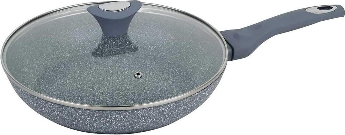 Klausberg koekenpan met deksel – marmercoating, Ø 24 of 28 cm, ook inductie