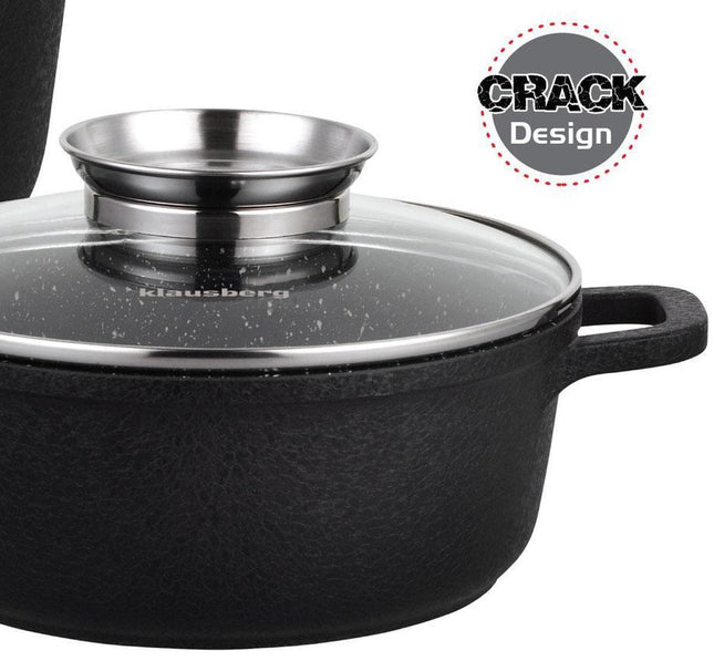 Klausberg 7359 pannenset - 8 delig - Gesmeed Aluminium - Alle warmtebronnen