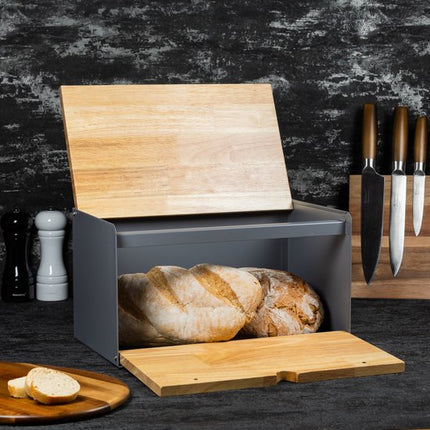 Klausberg 7395 - Boîte à pain - Acier - Bambou