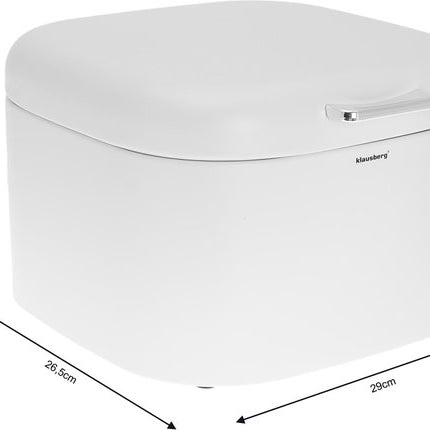 Klausberg 7503 - Boîte à pain - acier - Blanc