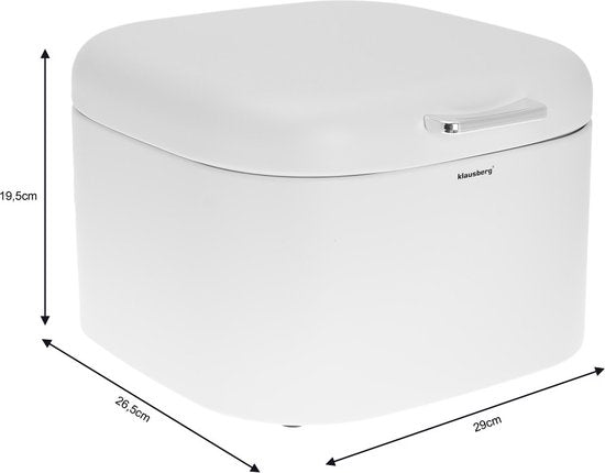 Klausberg 7503 - Boîte à pain - acier - Blanc