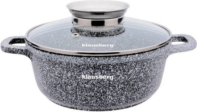 Klausberg - Faitout avec couvercle - gris marbré
