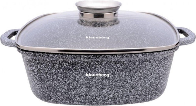 Poêle carrée Klausberg - Poêle aspect marbre