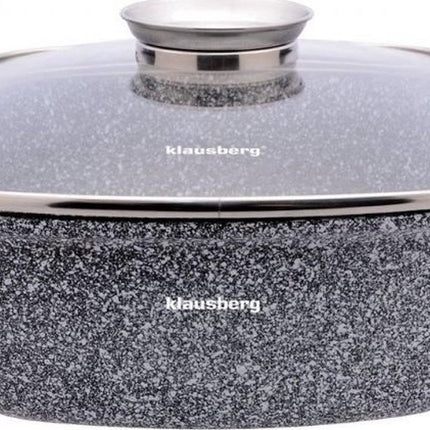 Klausberg 7534 - set de casseroles - Céramique - marbre - avec bouton Arôme - 20/24/28 cm