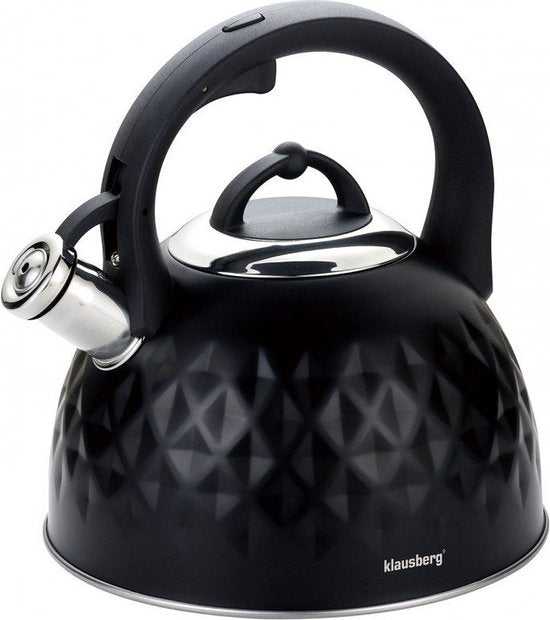 Klausberg 7550 – Traditioneller Flötenkessel – schwarz – 3 Liter