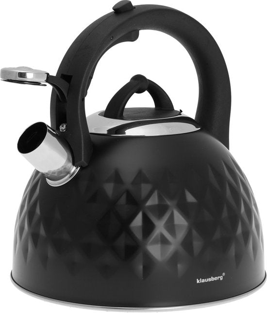 Klausberg 7550 – Traditioneller Flötenkessel – schwarz – 3 Liter