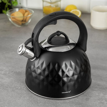Klausberg 7550 - Bouilloire siffleuse traditionnelle - noir - 3 litres