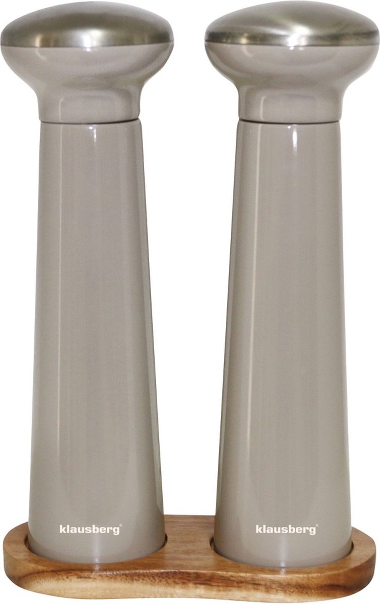 Klausberg - Pfeffer- und Salzmühle - grau - glänzend - 22,5 cm