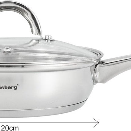 Casserole à œufs avec insert à œufs - couvercle en verre - ø20cm