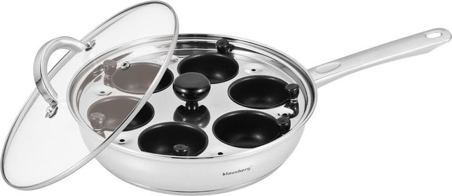 Klausberg - Casserole à œufs avec insert à œufs - couvercle en verre - ø24cm