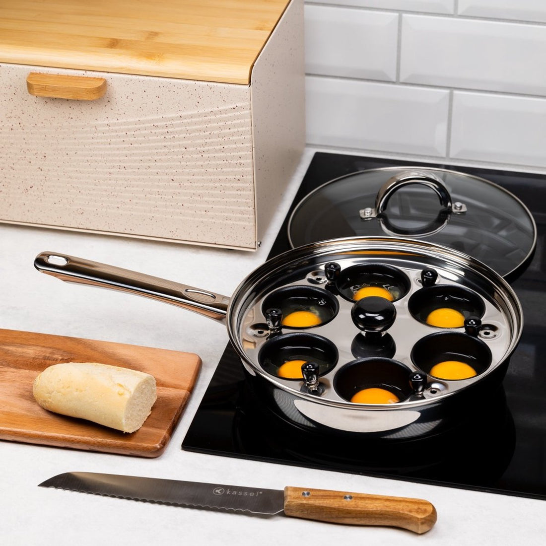 Klausberg - Egg pan with egg insert - glass lid - ø24 cm