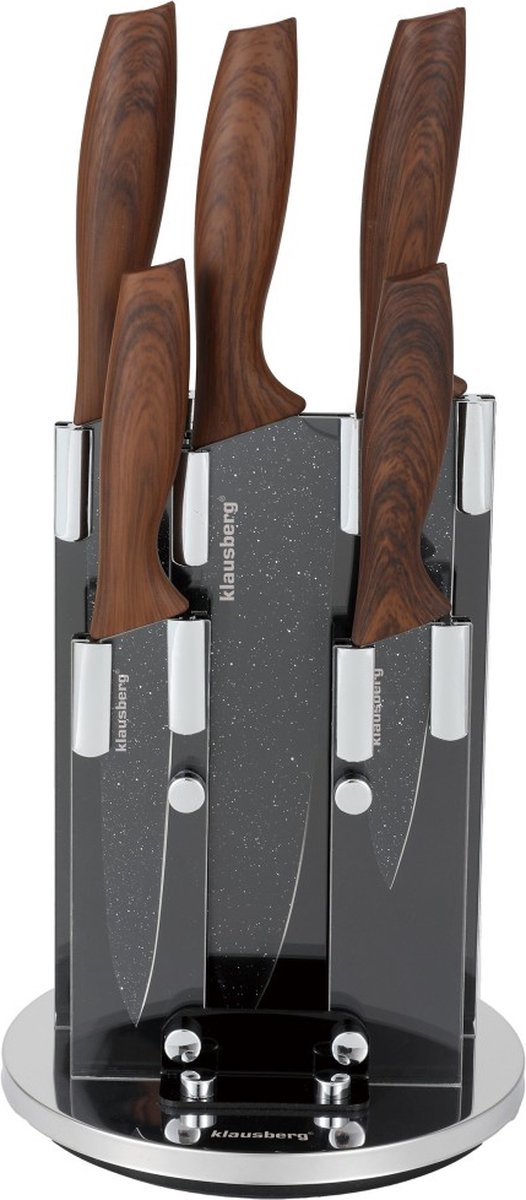Klausberg - 6-piece knife set - Round holder - Ergonomic
