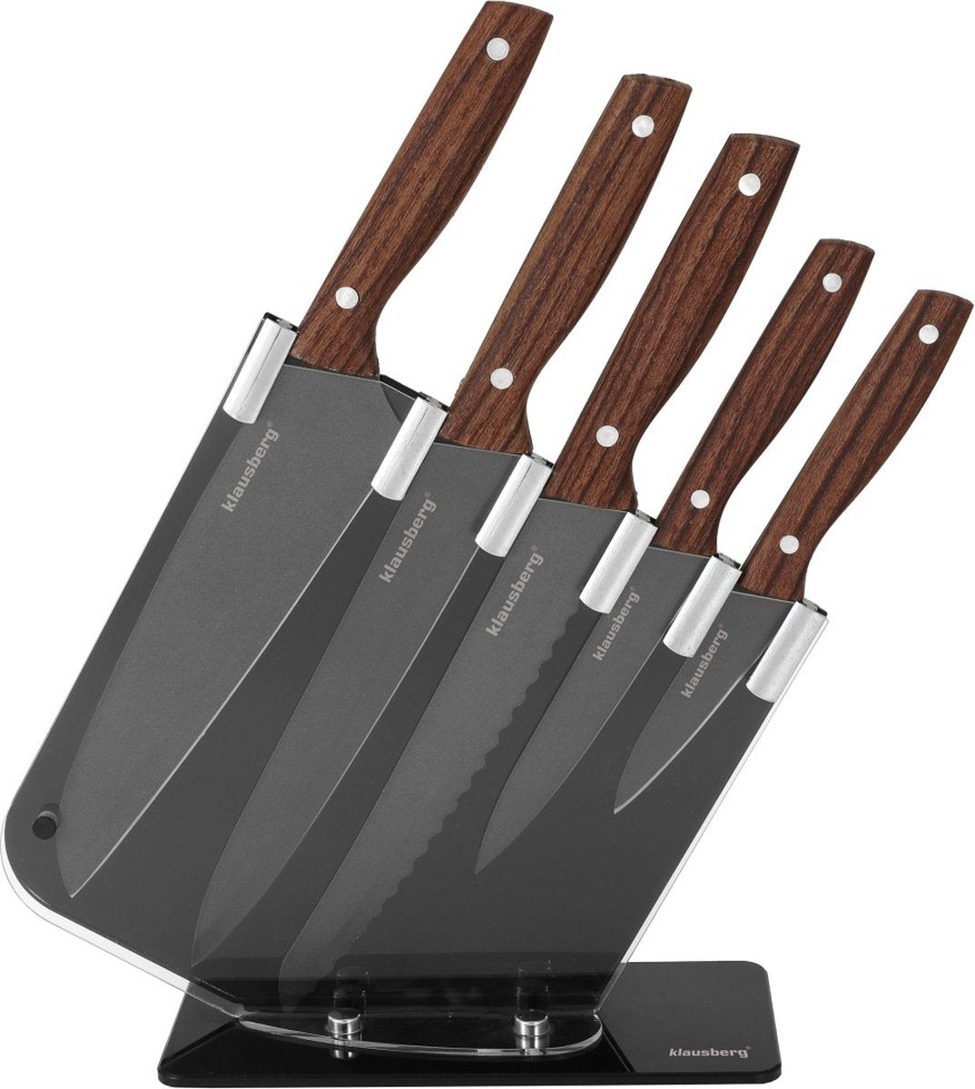 Klausberg - 6-teiliges Messerset - Messerblock - Ergonomisch