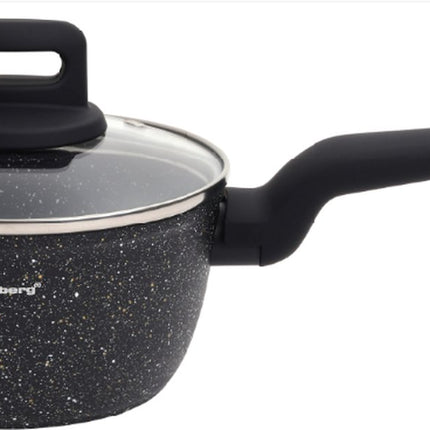 Klausberg - Casserole en marbre noir - 16 cm - noir - avec couvercle