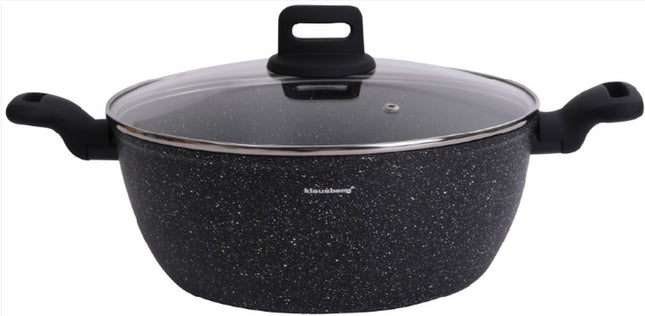 Klausberg - Marmite en marbre noir - noir - avec couvercle