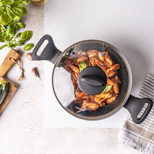 Klausberg - Marmite en marbre noir - noir - avec couvercle