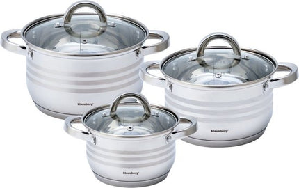Klausberg 7693 - Set de 6 casseroles - 16-18-20 cm
