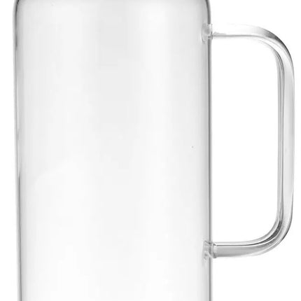 Klausberg Pichet en verre - 1 litre, Verre borosilicate, Poignée ergonomique - Sûr et facile à utiliser - Carafe
