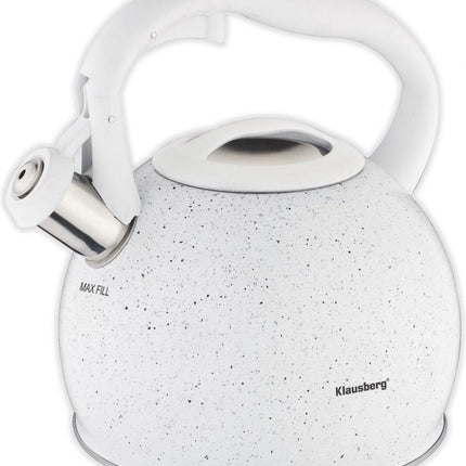 Klausberg KB-7319 bouilloire sifflante - 2L - acier inoxydable - toutes sources de chaleur