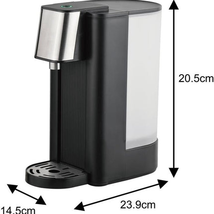 Klausberg KB7877 Distributeur d'eau chaude – 2,5 litres – Noir & Acier inoxydable – 2600W – Eau bouillante instantanée en 5 secondes - Distributeur d'eau chaude - Bouilloire -