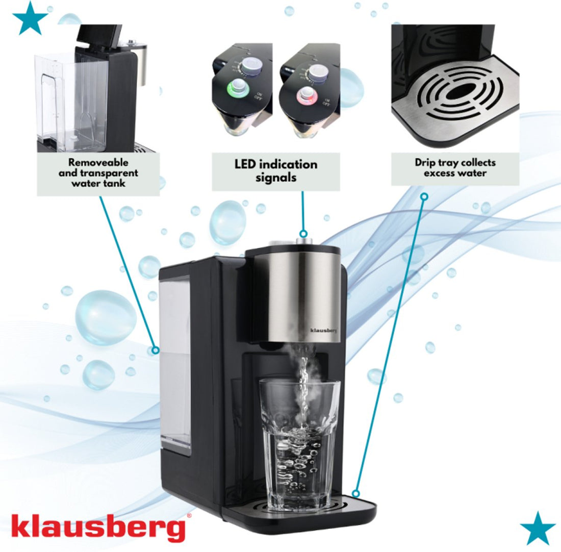 Klausberg KB7878 heetwaterdispenser – 2,2 liter tank, 4 temperaturen, 2600 W – foto 3