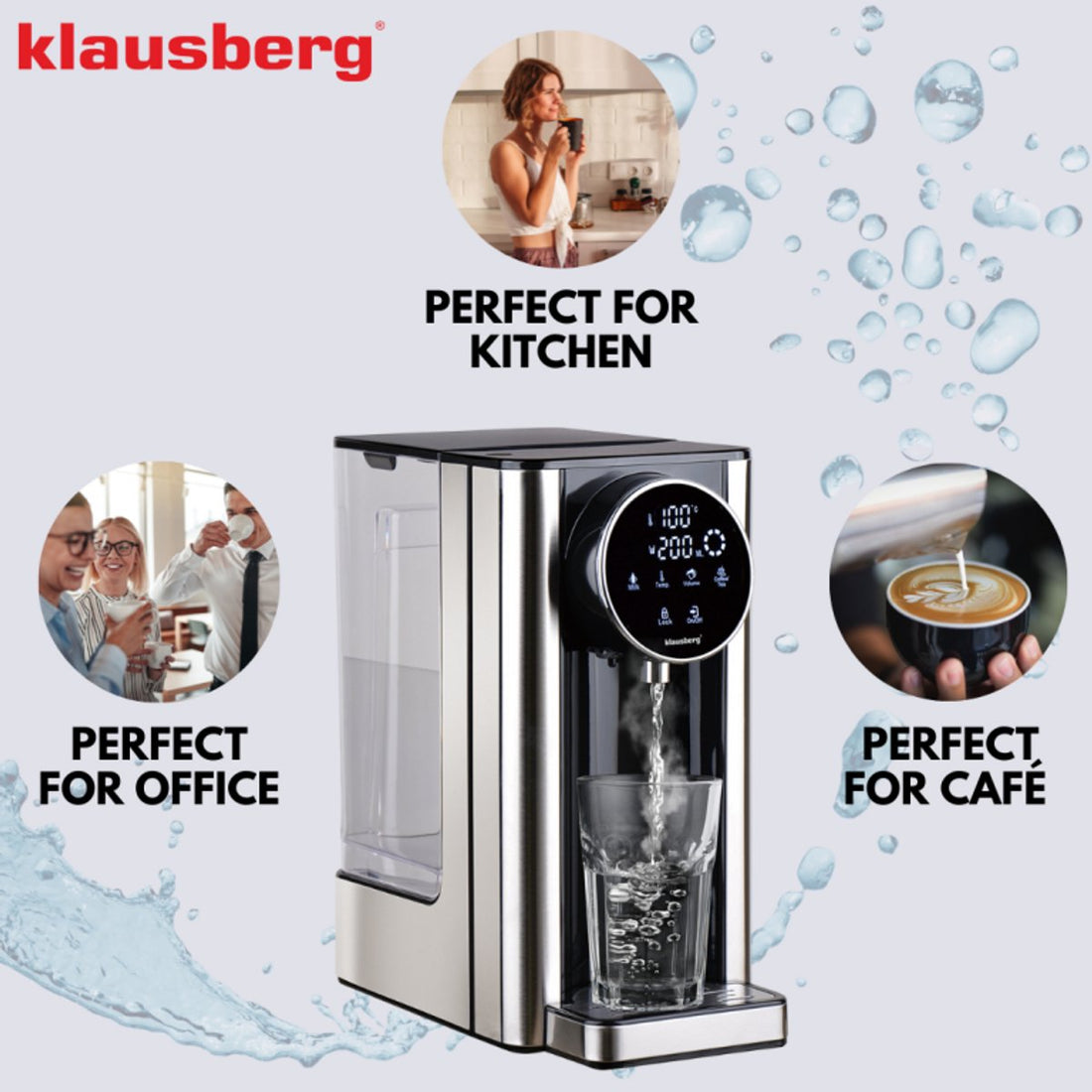 Klausberg KB7880 heetwaterdispenser – 2,7 liter, 7 temperaturen, 2600 W – foto 4