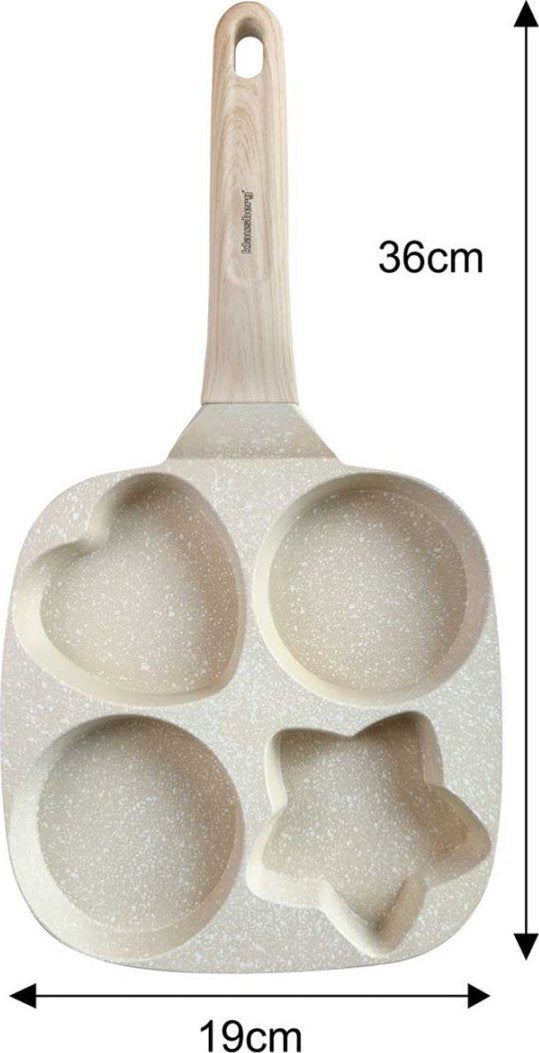 Klausberg KB7809 Marble Egg and Pancake Pan - 4 Sections - 19 x 19 cm