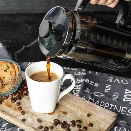 Klausberg Piston Brewer 1L - Cafetière et Théière Couleur Graphite - Presse à Piston - Cafetière - Verre
