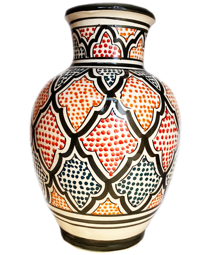 farbenfrohe marokkanische Vase