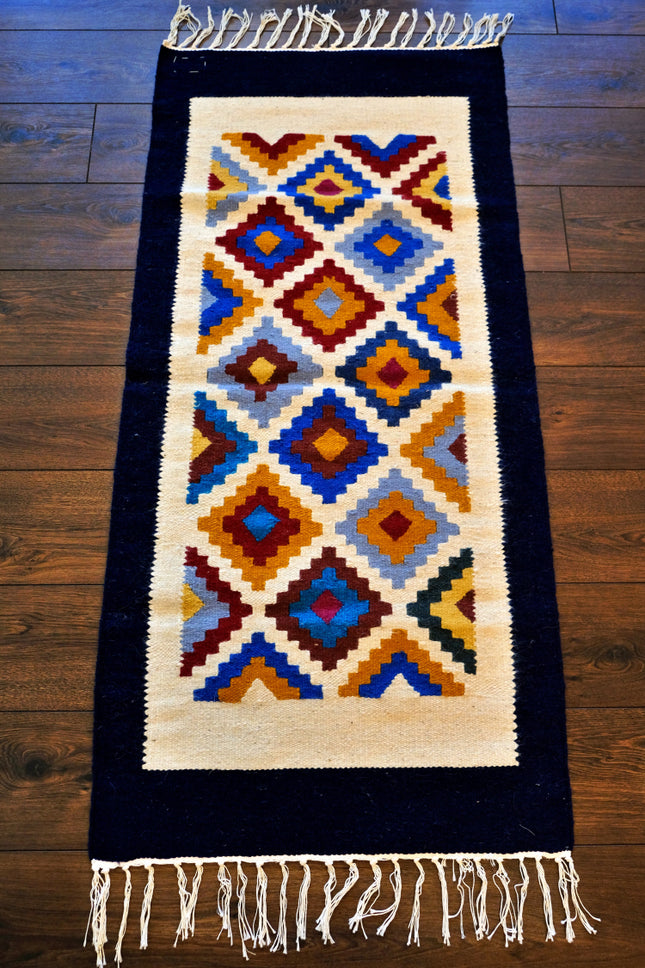 Tapis kilim tissé à la main - 100% laine égyptienne Kilm - 70x150cm - Senon