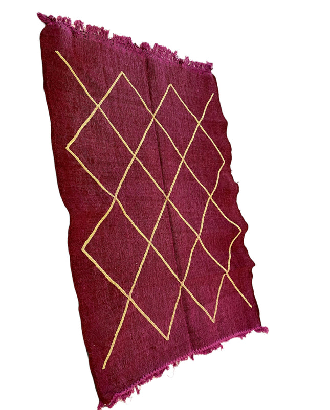 Tapis Kilim marocain motifs à losanges 135x95 cm