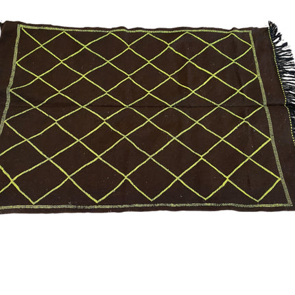 Tapis Kilim marocain tissé à plat 145 x 95 cm