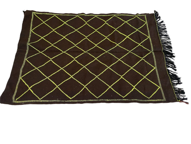 Tapis Kilim marocain tissé à plat 145 x 95 cm