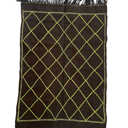 Tapis Kilim marocain tissé à plat 145 x 95 cm