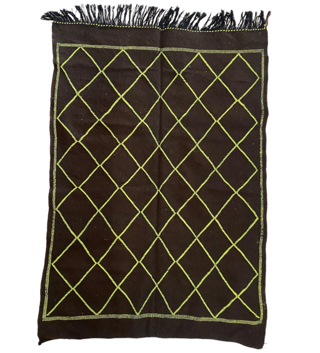 Tapis Kilim marocain tissé à plat 145 x 95 cm