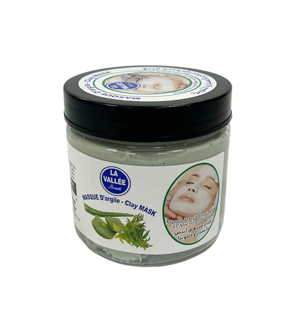 Weiße Marokkanische Gesichtsmaske mit Aloe Vera und Eisenkraut - La Vallée de Rose