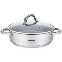 Klausberg 7174 - Basse - Casserole - avec couvercle - 6.0L - Ø28 cm - Inox - Induction - tous feux