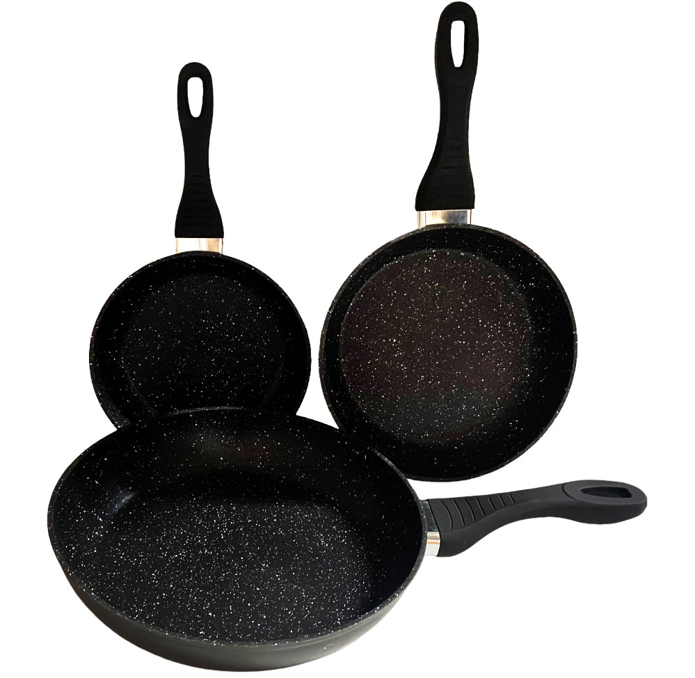 Cuilina koekenpannenset 3-delig voor inductie – 20, 24 en 28 cm, marmercoating – foto 4