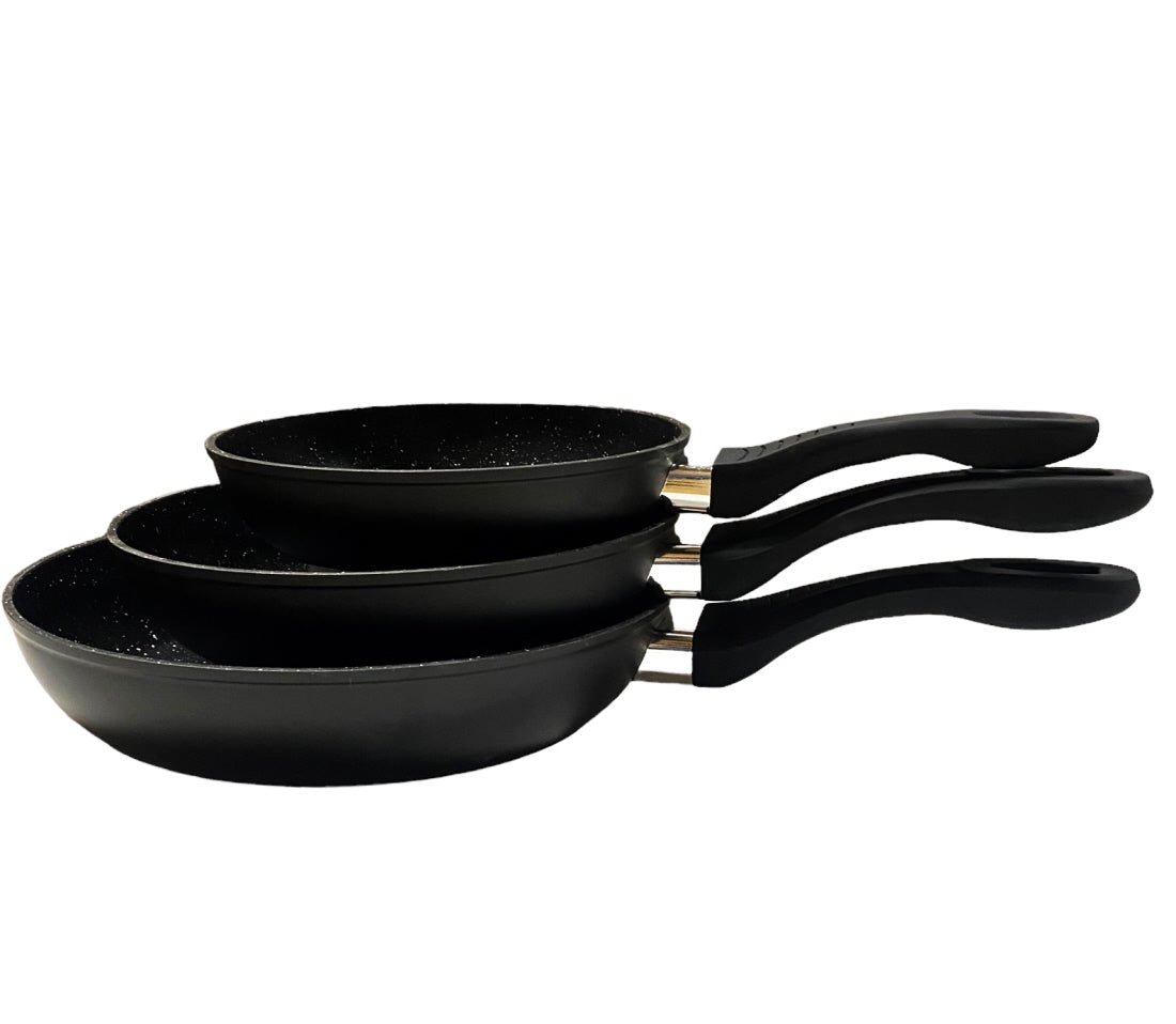 Cuilina koekenpannenset 3-delig voor inductie – 20, 24 en 28 cm, marmercoating – foto 3