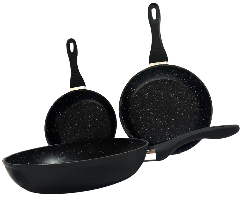 Cuilina koekenpannenset 3-delig voor inductie – 20, 24 en 28 cm, marmercoating – foto 5