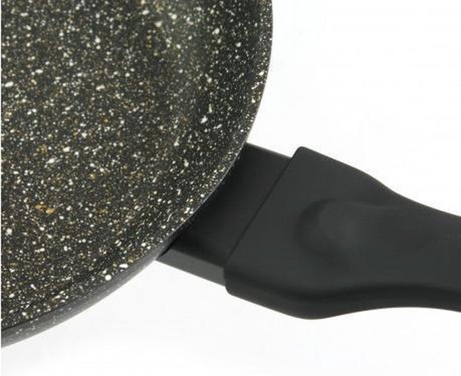 Poêle avec couvercle - Ø28 cm - Revêtement marbre - Tous feux