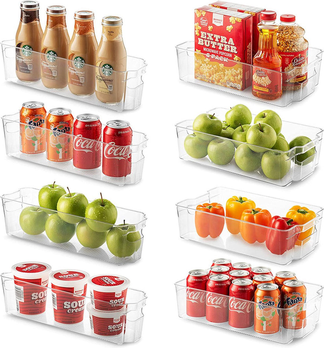 Waal - Refrigerator organizer - Transparent kitchen bins