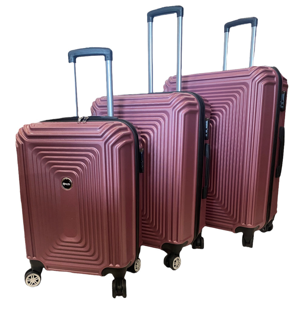 3-delige kofferset - Hardcase  Trolleyset met TSA-slot Dried Rose