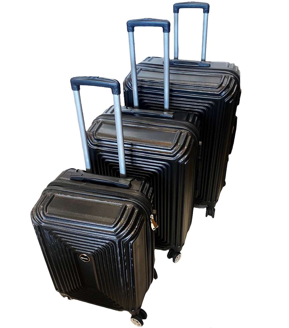 3-piece luggage set - Hard-shell trolley set with TSA lock black