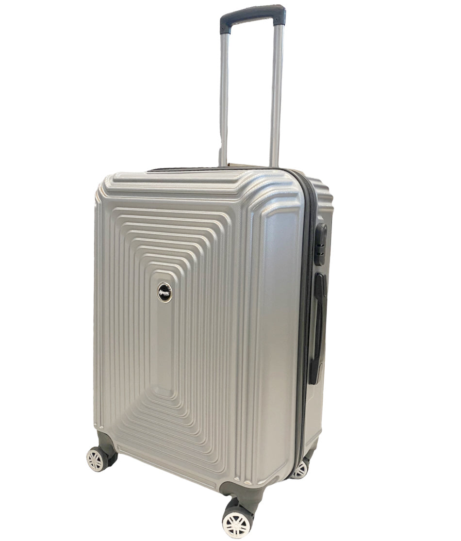 3-delige kofferset hardcase met TSA-slot – zilver, maten S, M en L – foto 3