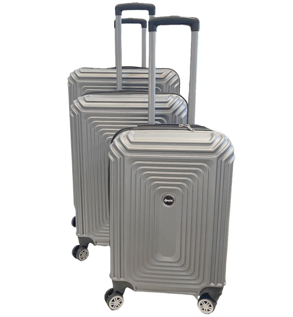 3-delige kofferset hardcase met TSA-slot – zilver, maten S, M en L – foto 8