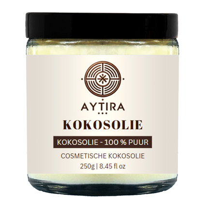 Aytira Huile de Coco 250g – Huile de Coco Cosmétique 100% Pure – Pour la Peau, les Cheveux & le Massage